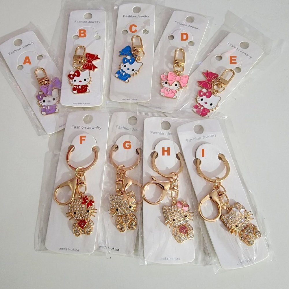 Hello Kitty Assorted Charm Key Rings Bag Candy Jewelry Keychain NWT - Picture 2 of 13